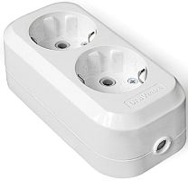 Колодка удлинителя с заземлением UNIVersal 2-м 16А 3500Вт белый картинка 